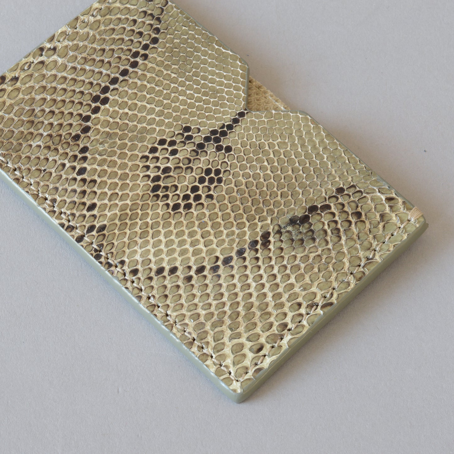 Card Wallet Olive Python