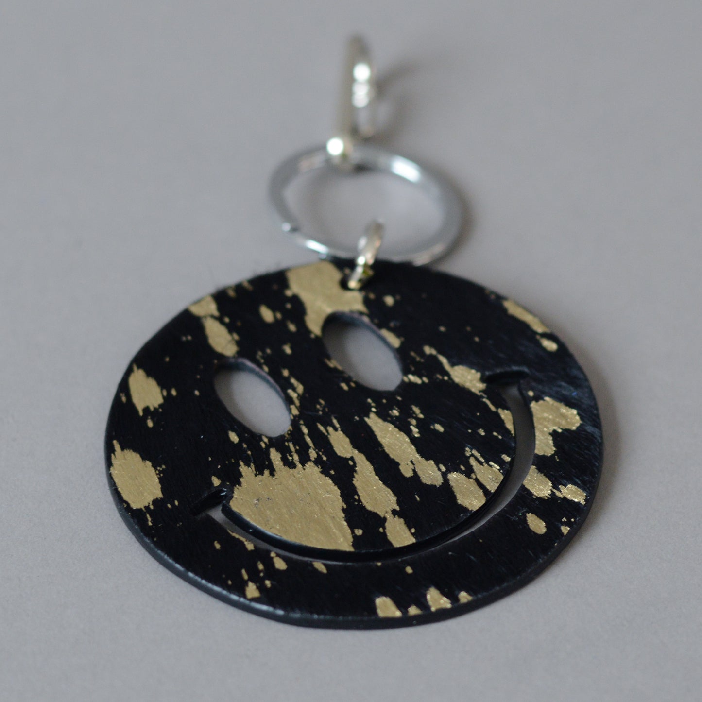 Happy Key Ring Black Acid