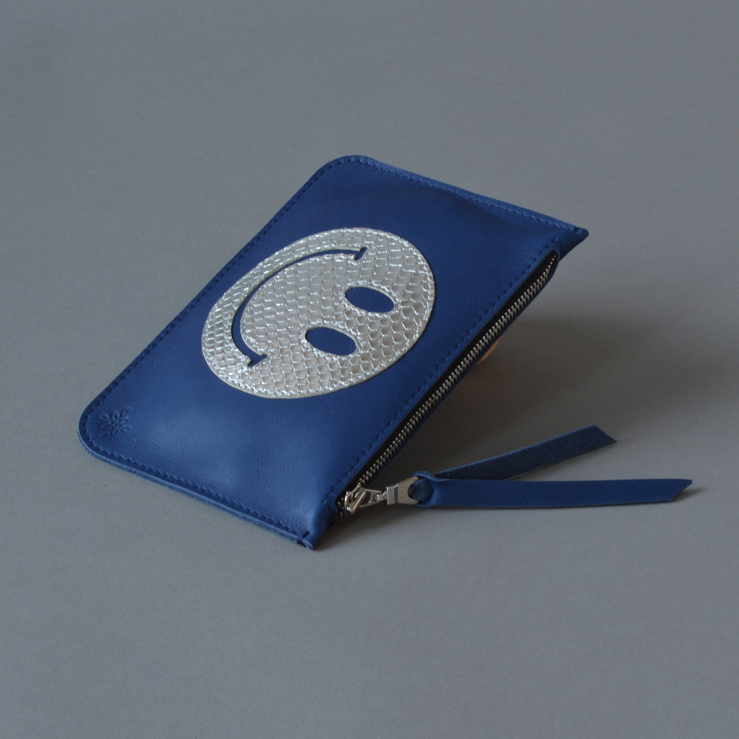 Zip Purse Blue Smile