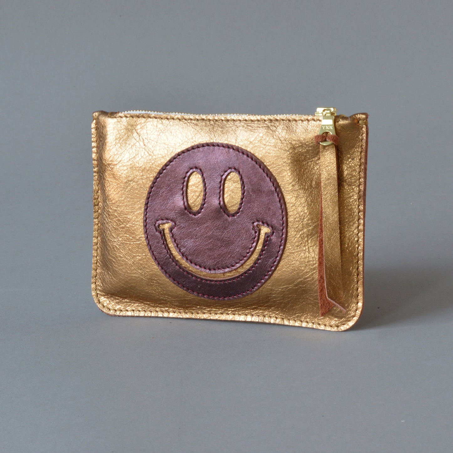 Zip Purse Gold Smile