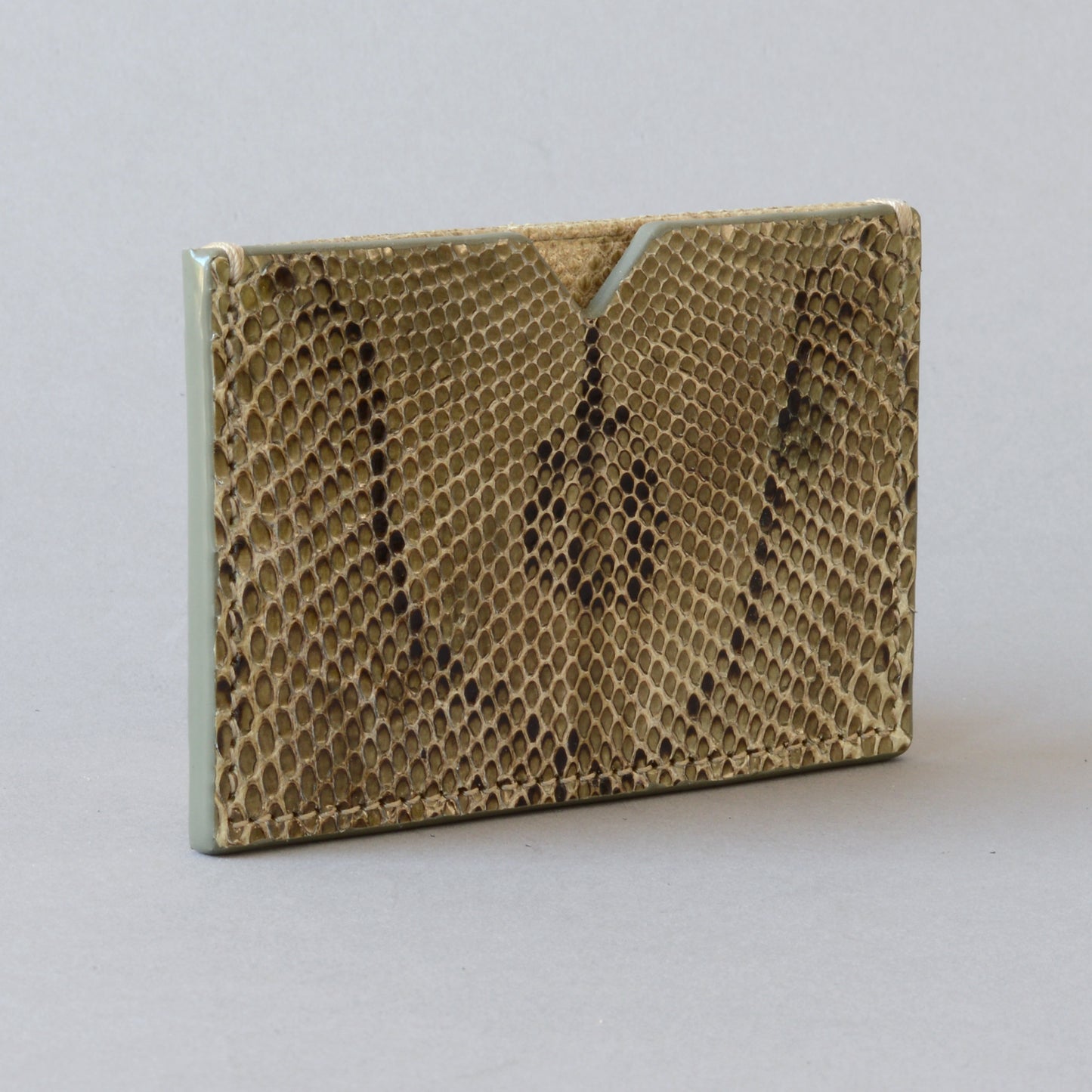 Card Wallet Olive Python