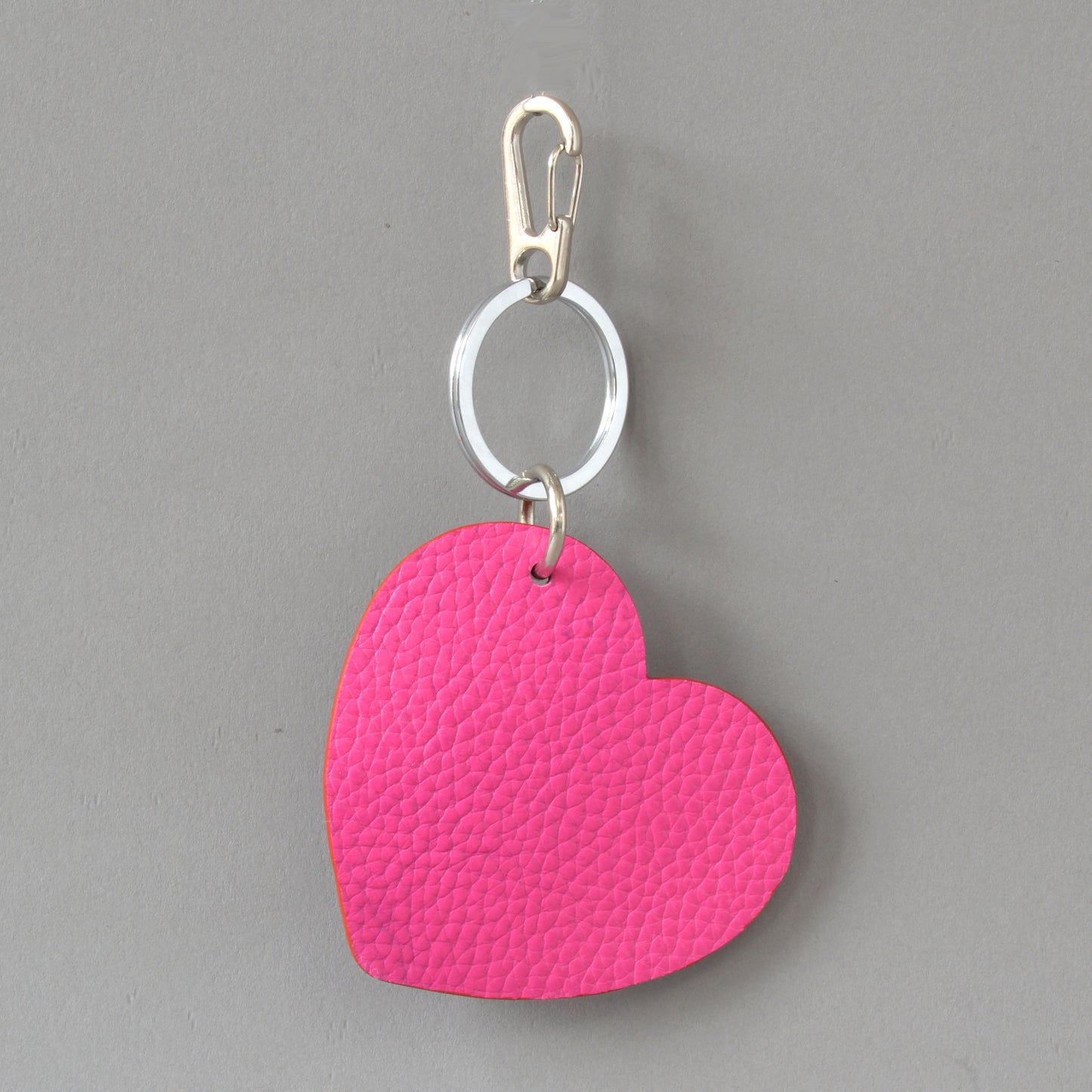 Heart Key Ring Red Pink