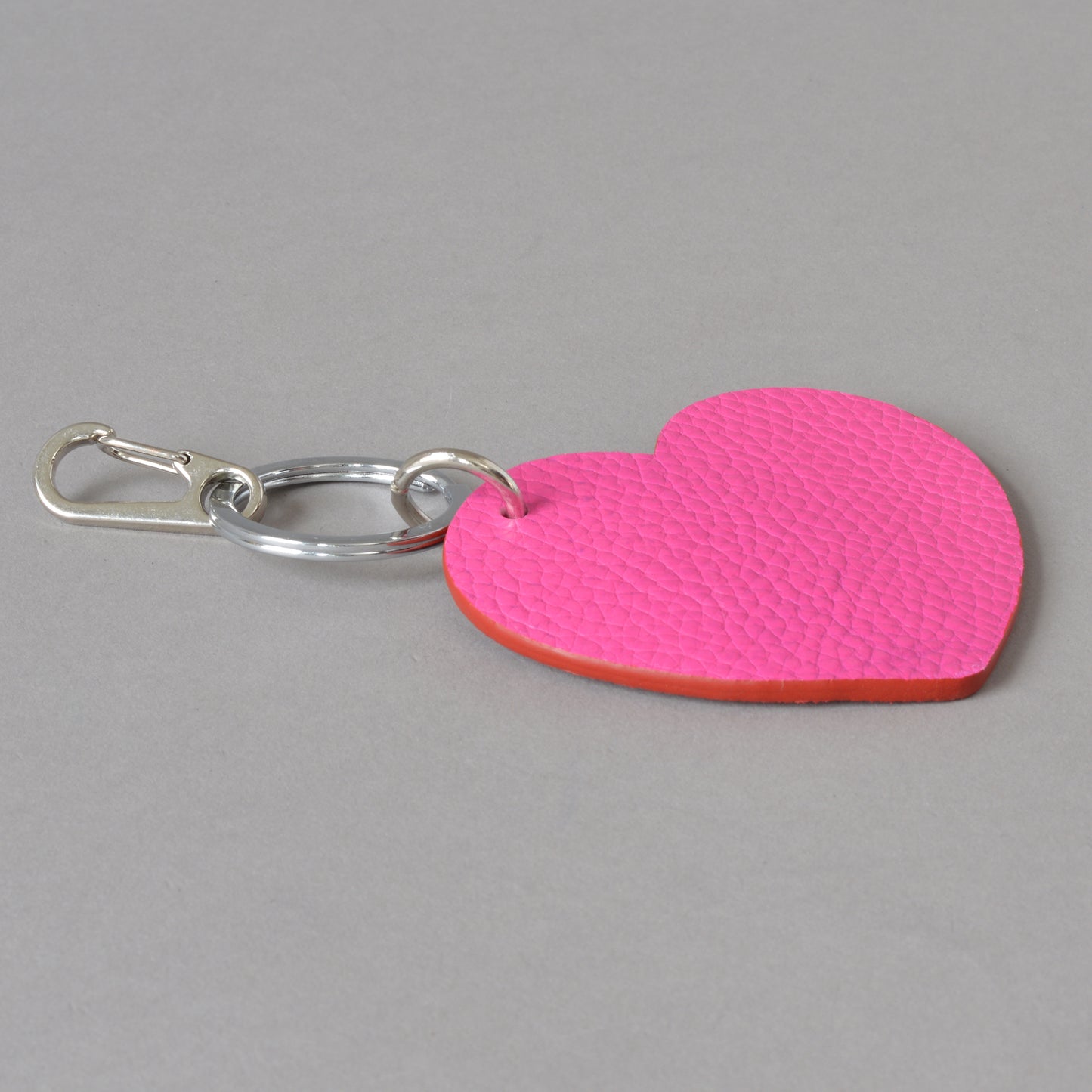 Heart Key Ring Red Pink