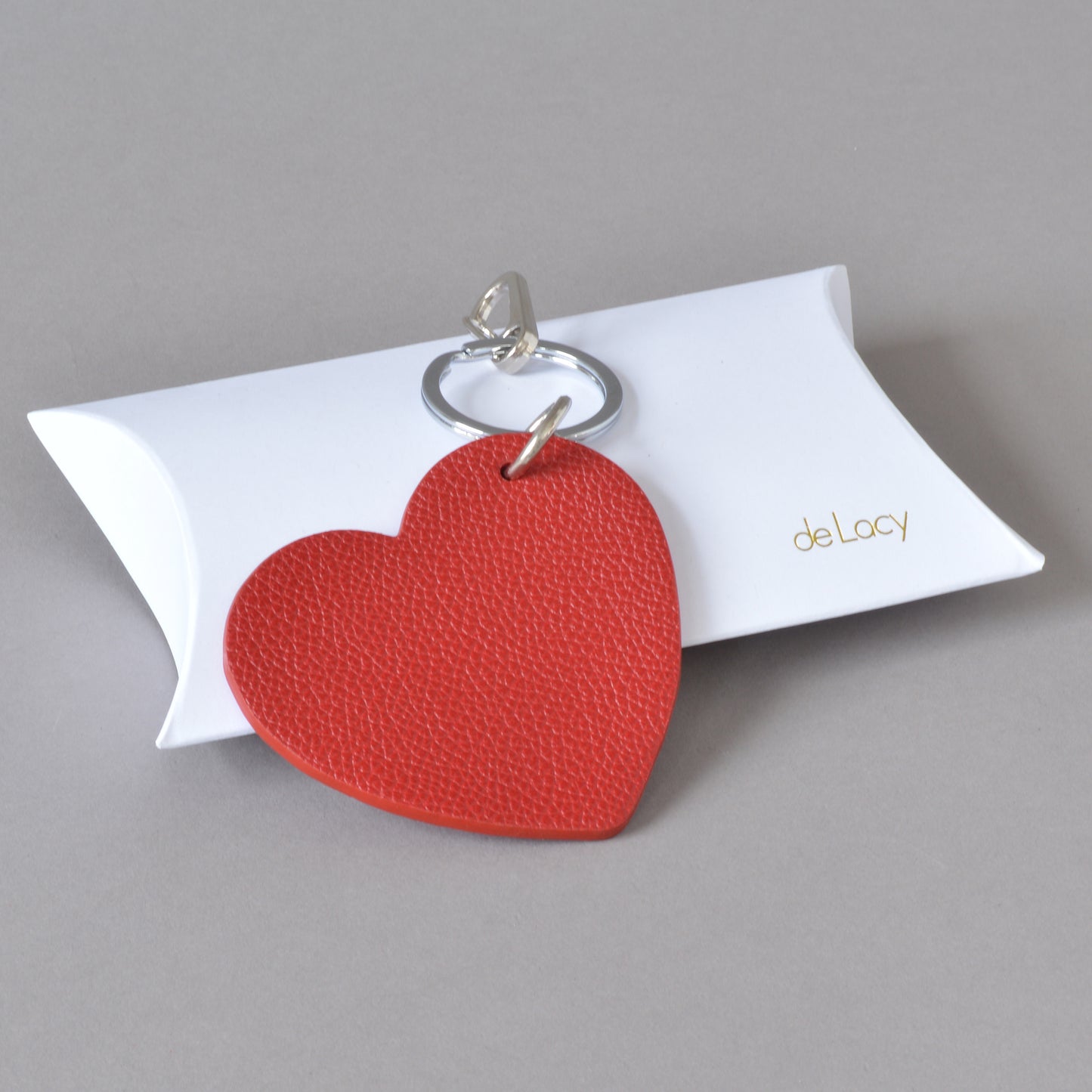 Heart Key Ring Red Pink