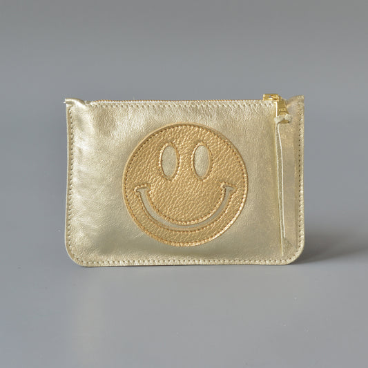 Zip Purse Gold Smile